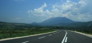 Mountain road in Serbia during private Balkan tour transfer