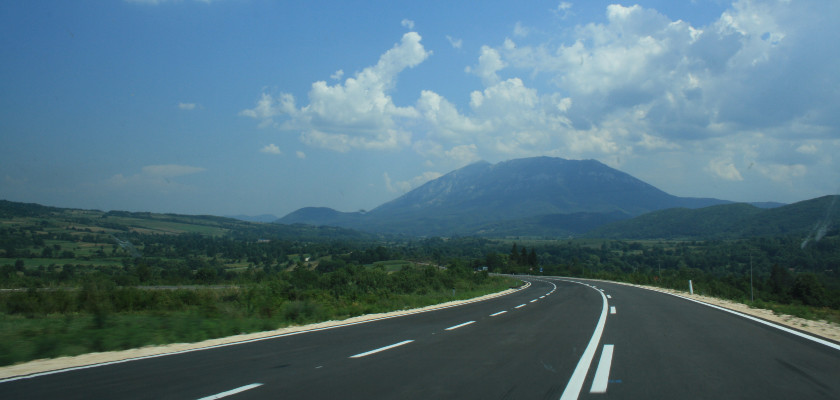 Mountain road in Serbia during private Balkan tour transfer