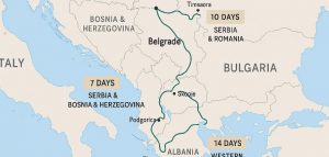 Balkan itinerary map 7 10 14 days private tours