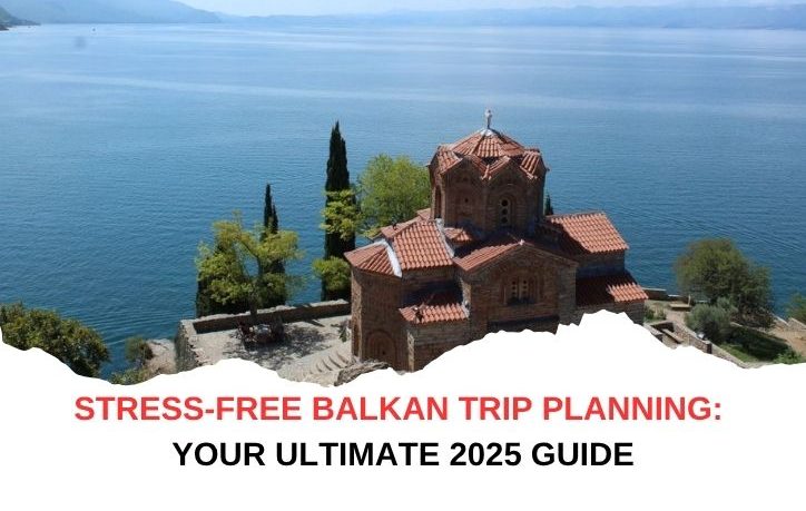 Ohrid lake from with the view of the St Jovan Kaneo Church