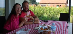 Wine toast at a vineyard in Šumadija