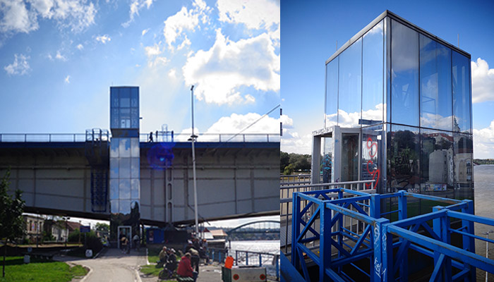 Lift for bicycles in Belgrade