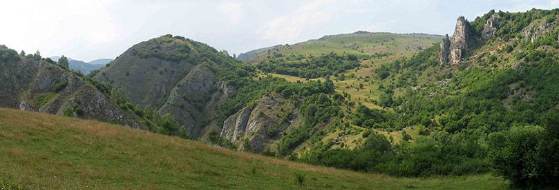 Beautiful nature and climbs at hiking tour trough uvac canyon