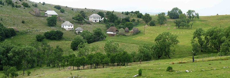 village near view prayer is on route at uvac canyon