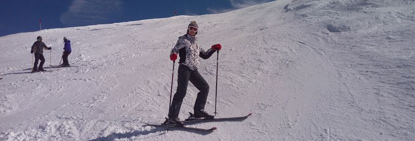 Skier on sky slope at Kopaonik ski resort