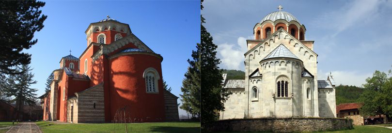 medivial monasteries zica and studenica