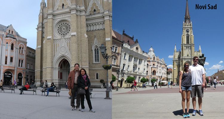 Difference between winter and summer sesaon in Novi Sad.