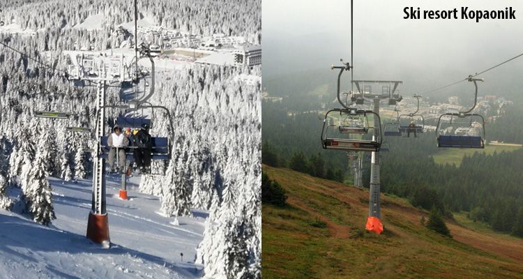 Difference between winter and summer sesaon at ski resort Kopaonik.