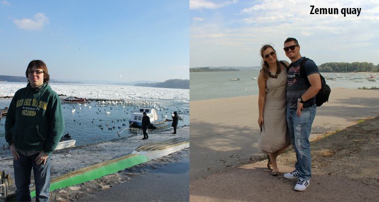 Difference between winter and summer sesaon at Zemun quay.