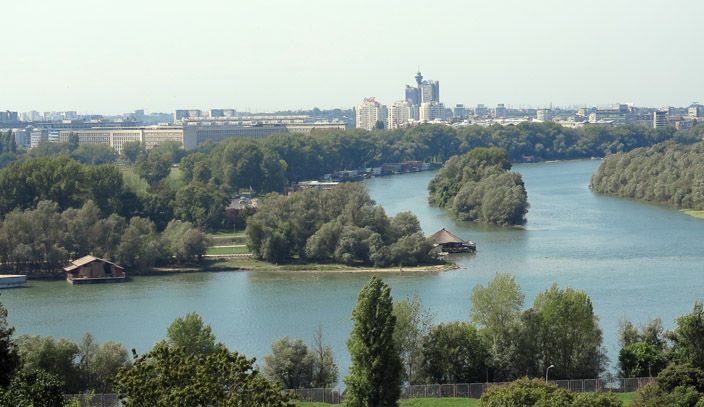 Confluence of Belgrade rivers.