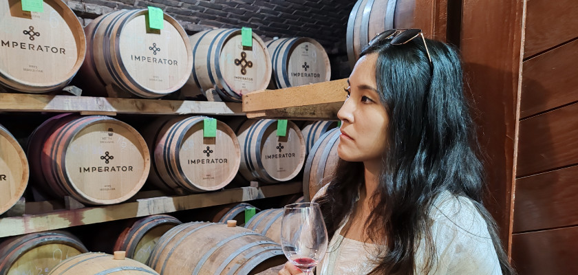 Traditional wine cellar atmosphere in Rakovac