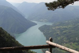 Drina River canyon viewpoint in Tara National Park, western Serbia