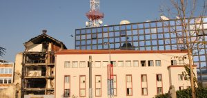 RTS bulding in Aberdareva street with damaged part